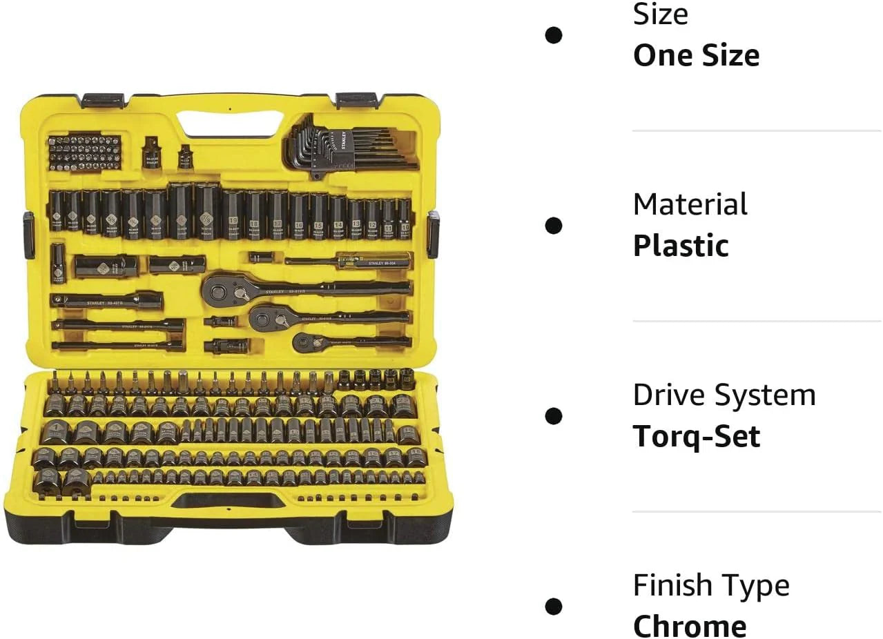 Professional Grade Black Chrome NEW Mechanics Tool Set (Socket Set-229 pieces)