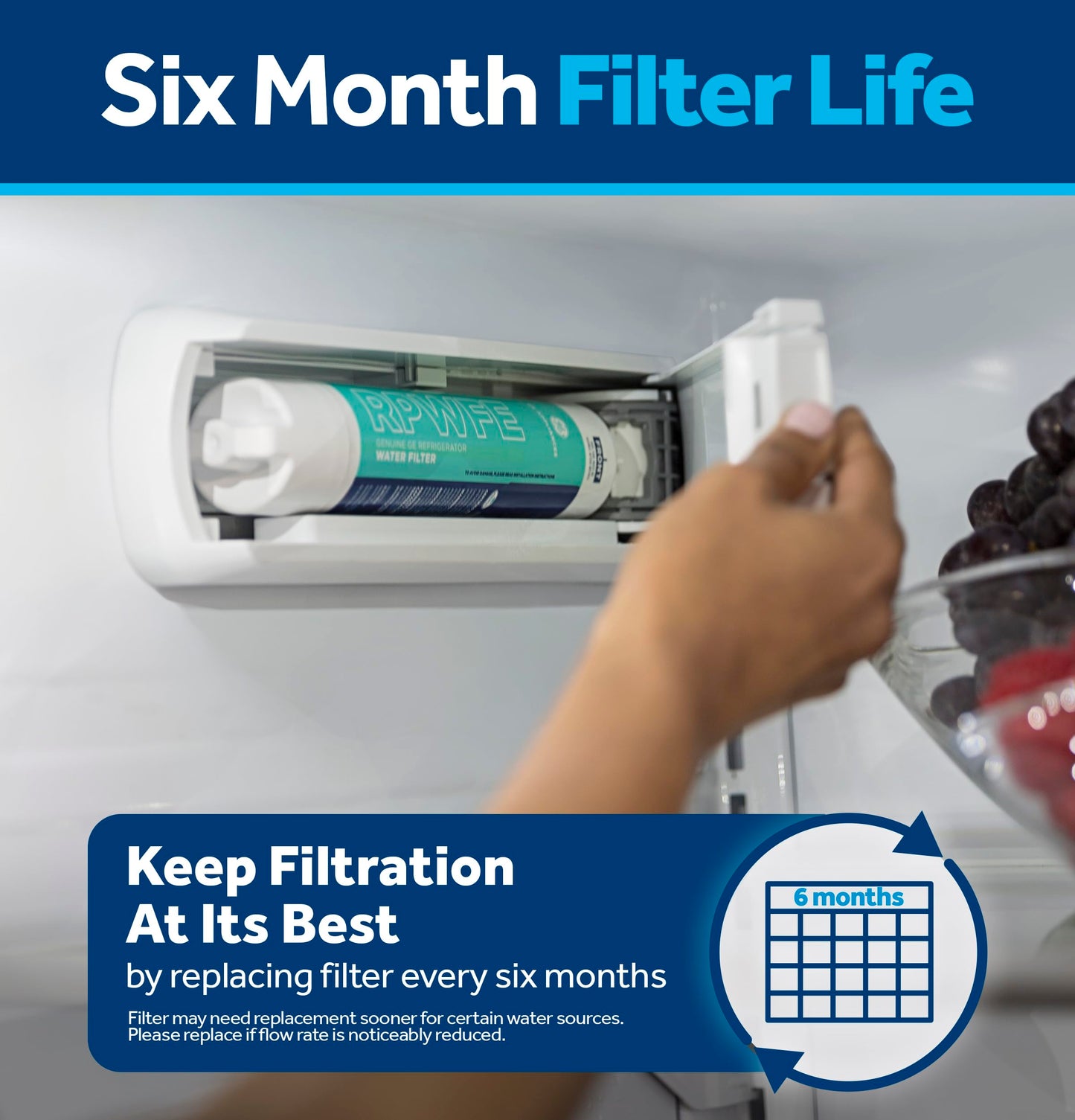 GE RPWFE Refrigerator Water Filter - Certified Replacement