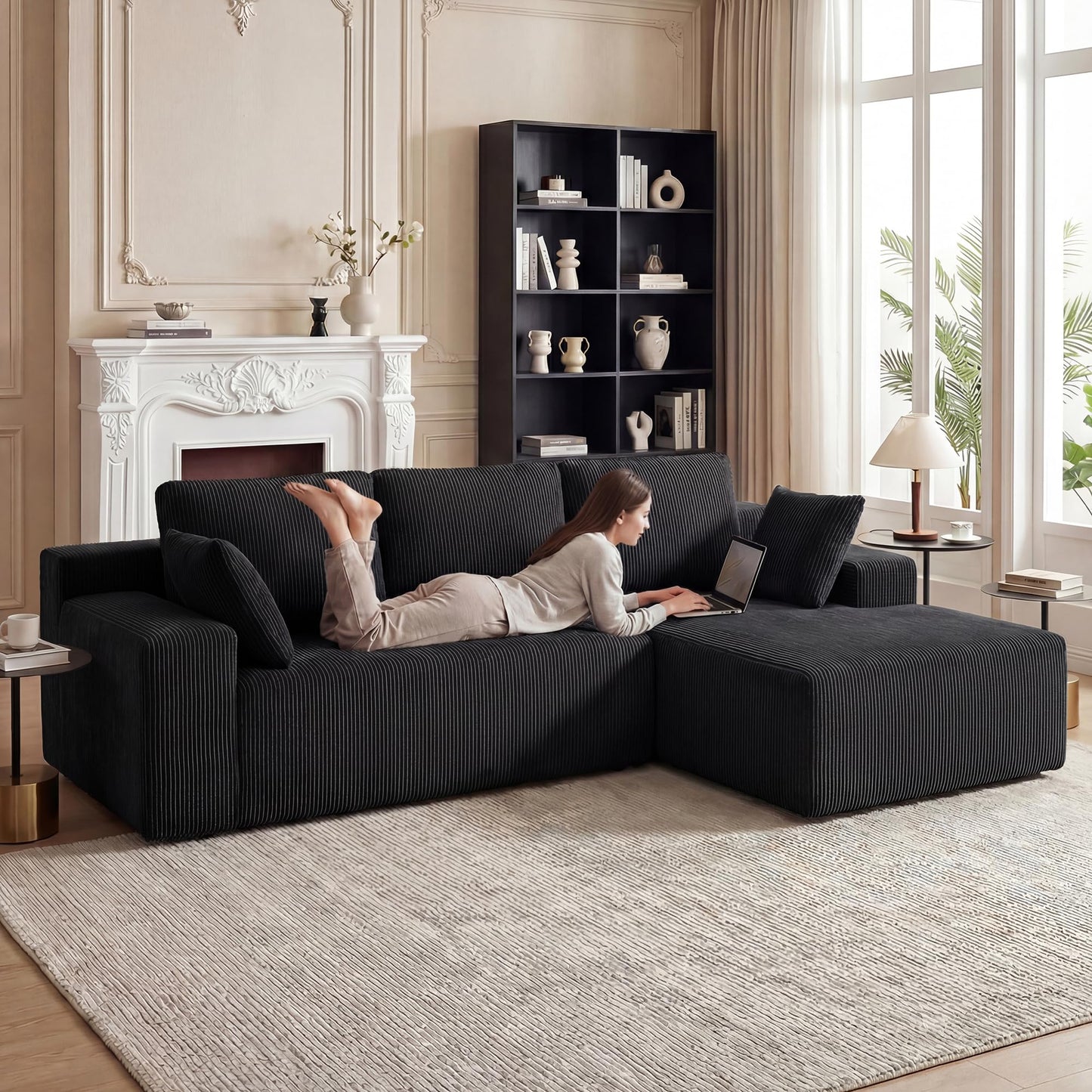 GRUSIGN Cloud Sectional Couch - Modular L-Shaped Sofa