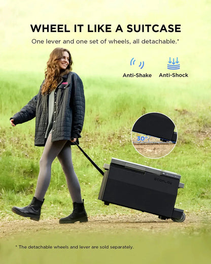 Car Refrigerator, 40 Qt(38L) Portable Refrigerator, Electric Cooler with Ice Maker, Dual Zone WIFI APP Control(-13℃~50℃), 12/24V DC/AC For Camping, Travel, Fishing, Outdoor, Truck