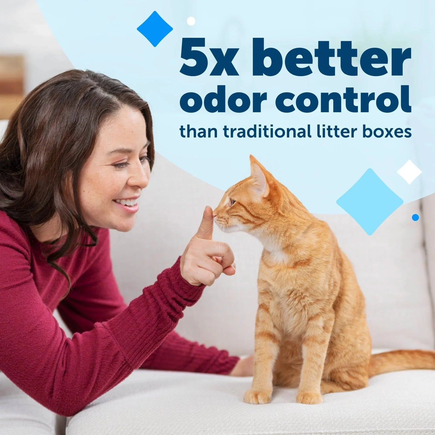 PetSafe ScoopFree Complete Replacement Blue Crystal Litter Tray 6-Pack Easy Cleanup with Disposable Tray Includes Leak Protection and Low Tracking Litter