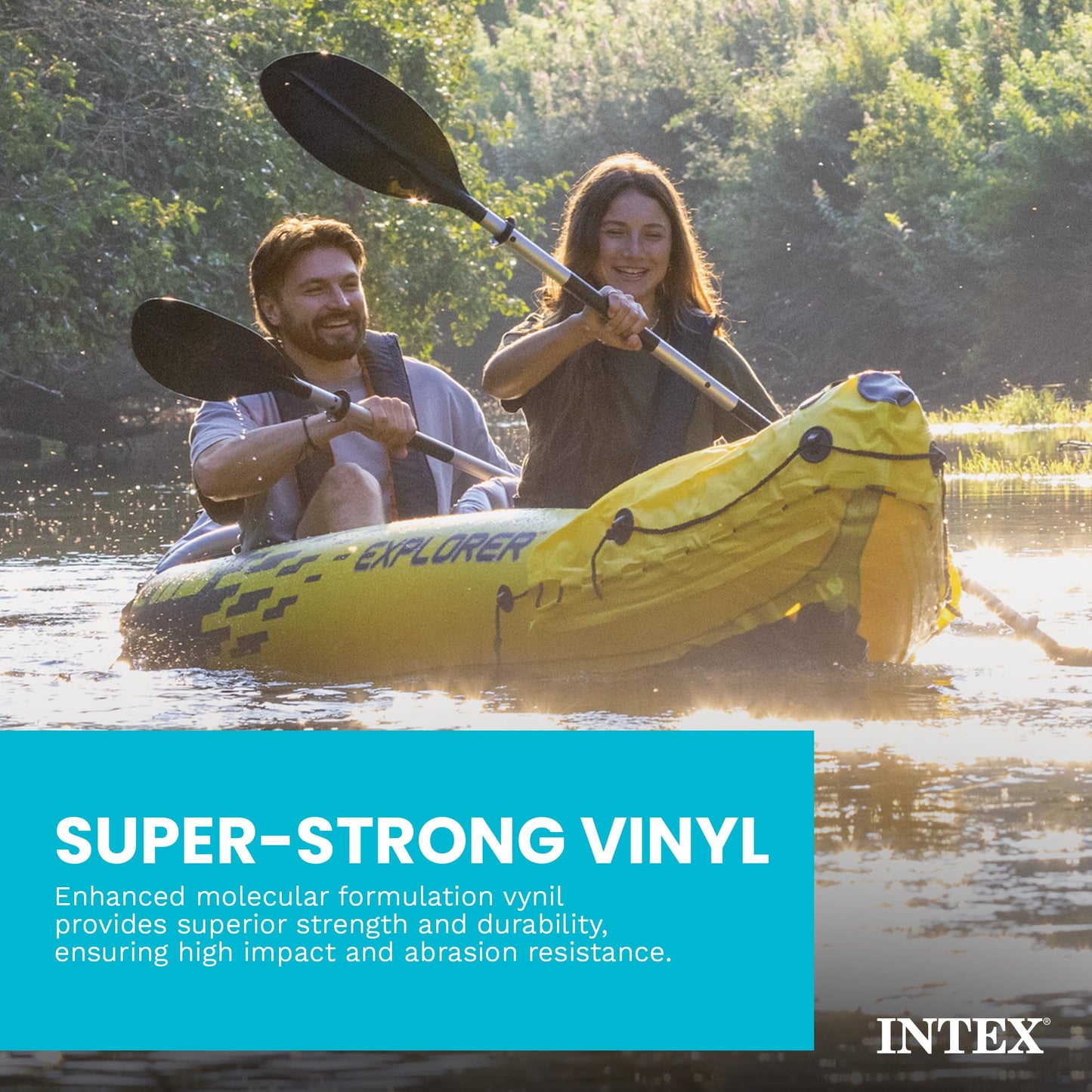 INTEX Explorer K2 Inflatable Kayak Set for 2 People