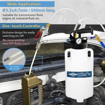 Patented 10L Automatic Transmission Fluid Pump ATF Refill System Dispenser Extractor with 21 Pcs ATF Filler Adapters&Refilling Funnel + Drainer and Refill Kit