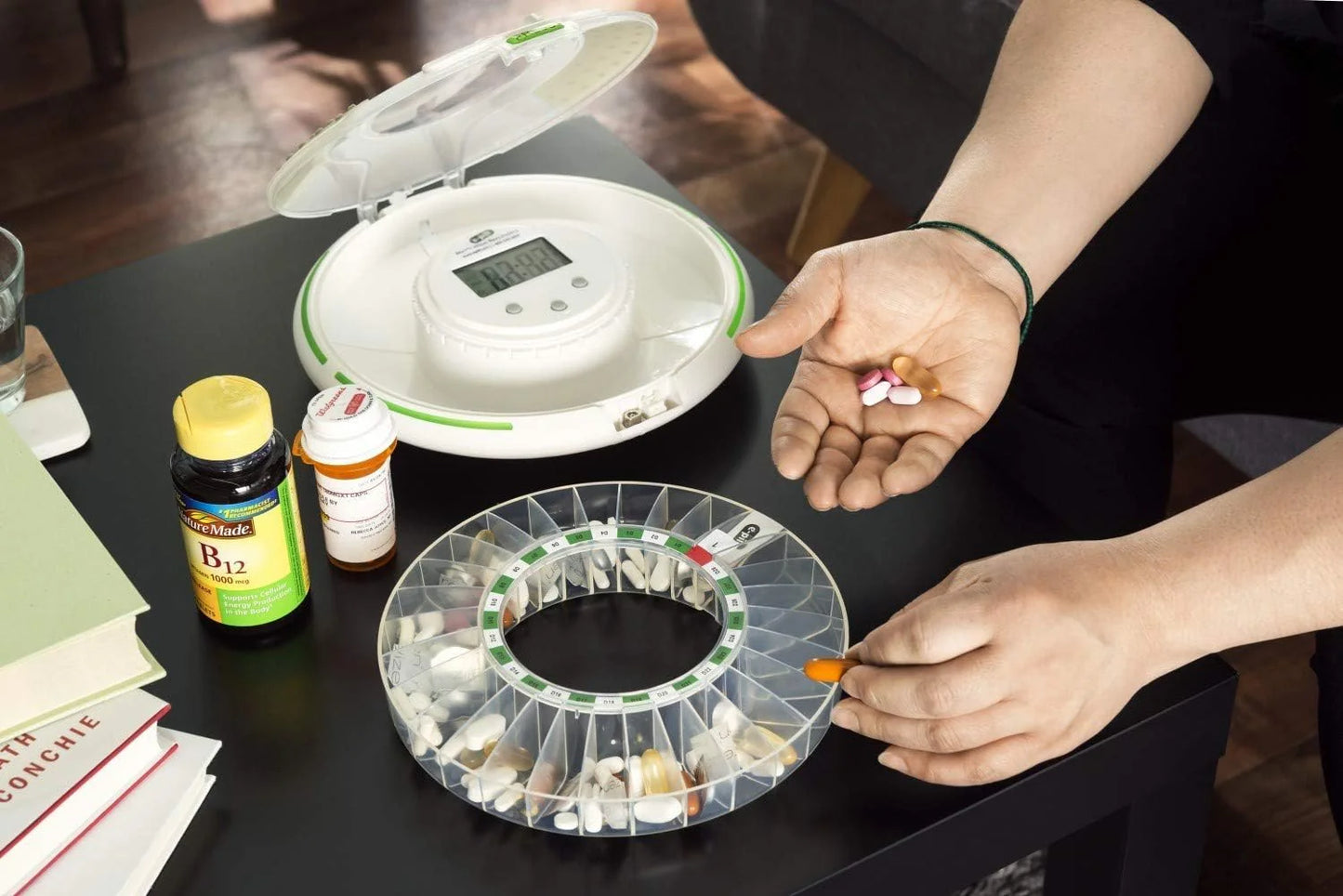 e-Pill Voice - Locked Automatic Pill Dispenser - Reminds with a Friendly Voice
