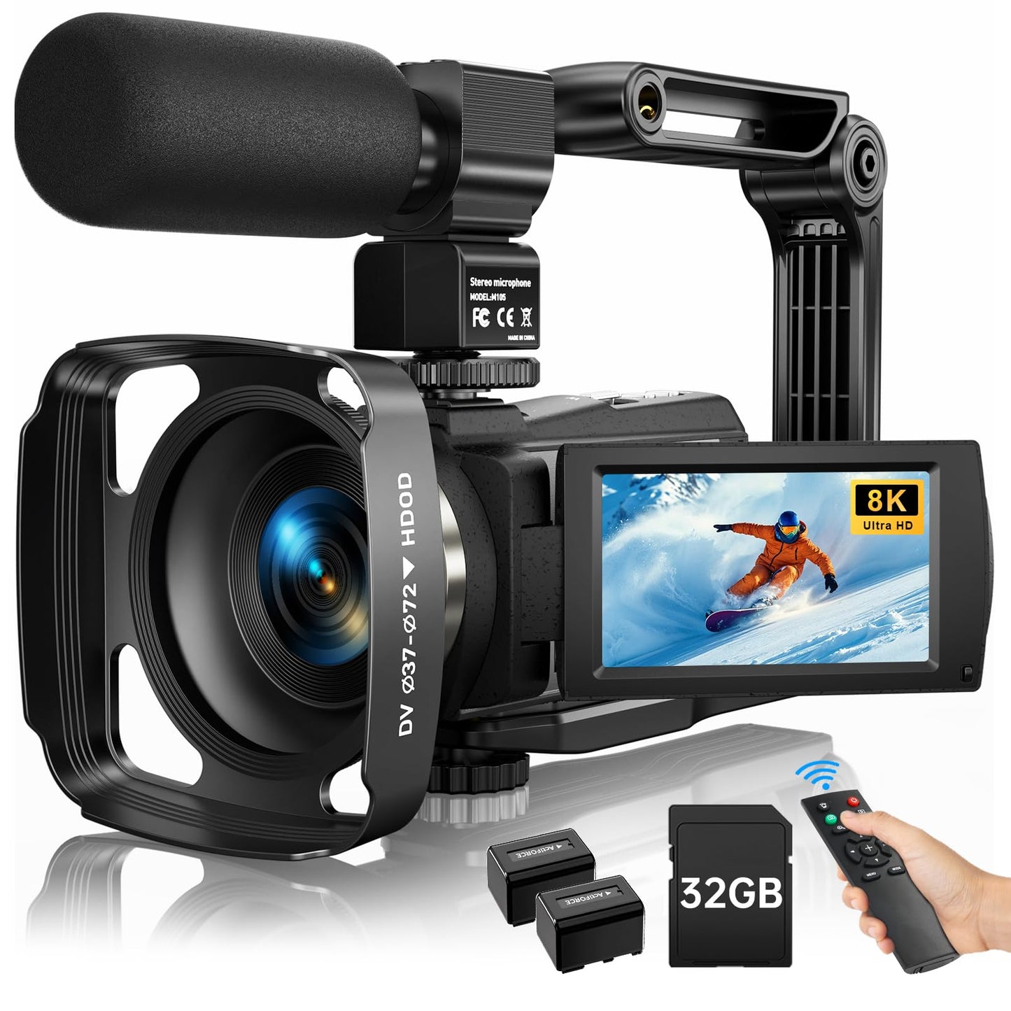 MWIRB 8K Ultra HD Video Camera with WiFi & 18X Zoom