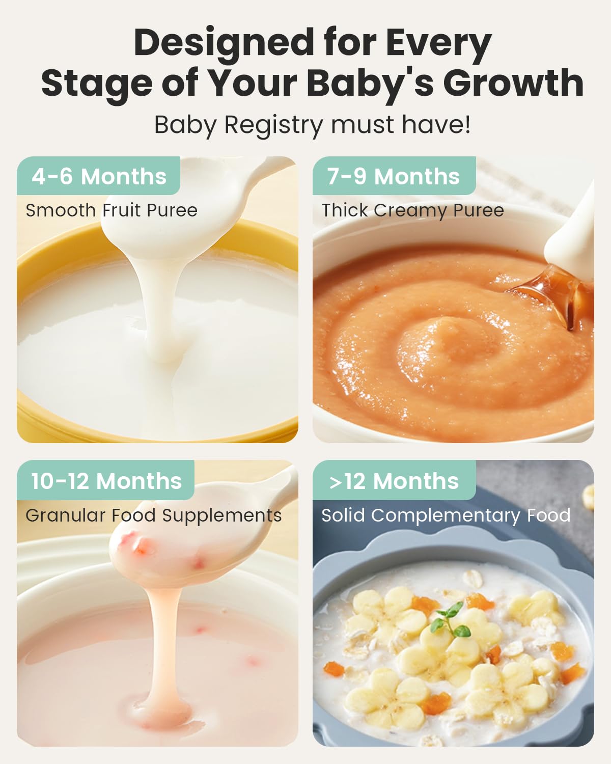 GROWNSY Baby Food Maker - One Step Processor & Steamer