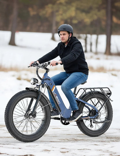 Thunder Electric Bike 1500W 30+MPH 80Miles Range Fat Tire Hydraulic Disc Brakes