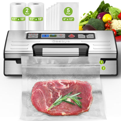 GASBYE 95kPa Vacuum Sealer Machine with Double Heat Seal