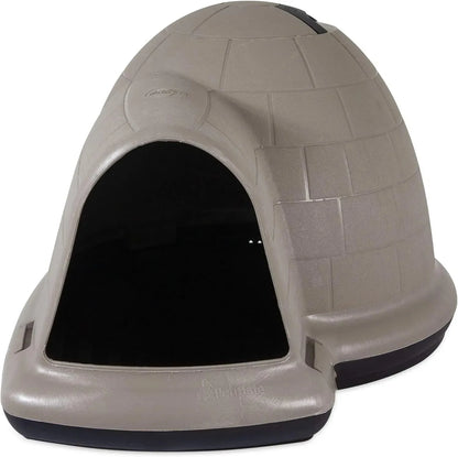 Petmate Indigo Dog House (Igloo Dog House, Made in USA with 90% Recycled Materials, All-Weather Protection Pet Shelter) for XL Dogs -90 to 125 pounds, Made in USA