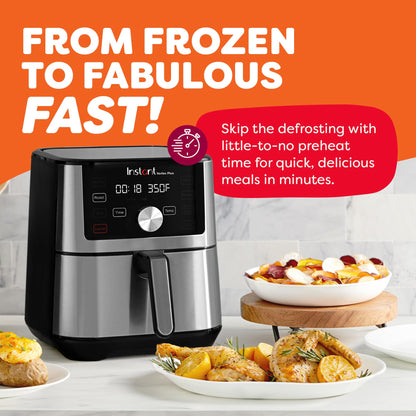 INSTANT POT 6QT Vortex Plus Air Fryer - 6-in-1 Stainless Steel