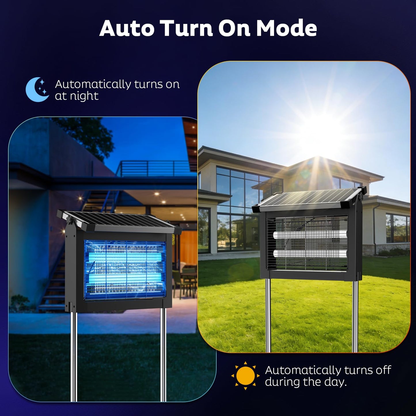 ONBEAM Solar Bug Zapper Outdoor - Waterproof Mosquito Killer
