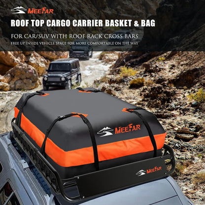 Folding hitch mounted cargo basket 60" With hook stabilizer, net and straps