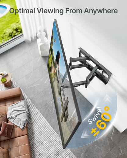 MONTEK Heavy Duty XXL Full Motion TV Wall Mount 60-120"