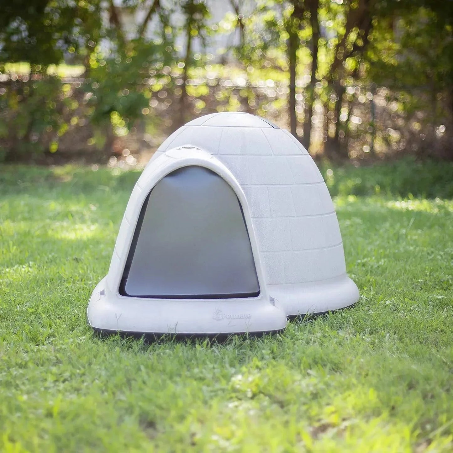 Petmate Indigo Dog House (Igloo Dog House, Made in USA with 90% Recycled Materials, All-Weather Protection Pet Shelter) for XL Dogs -90 to 125 pounds, Made in USA