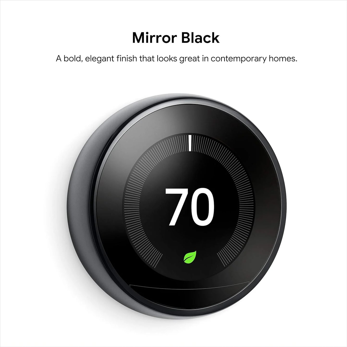Nest 3rd Gen Learning Thermostat, Programmable Smart, Alexa Compatible, White, Wi-Fi, Energy Saving, Home Use