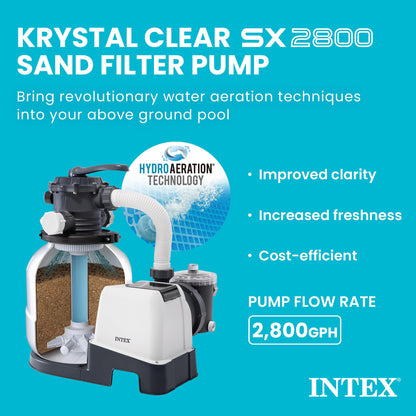 INTEX Krystal Clear Sand Filter Pump 2800 GPH for Pools