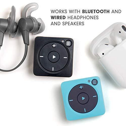 Mighty Vibe Spotify and Amazon Music Player – Bluetooth & Wired Headphones – 1,000 Song Storage – No Phone Needed – Blue