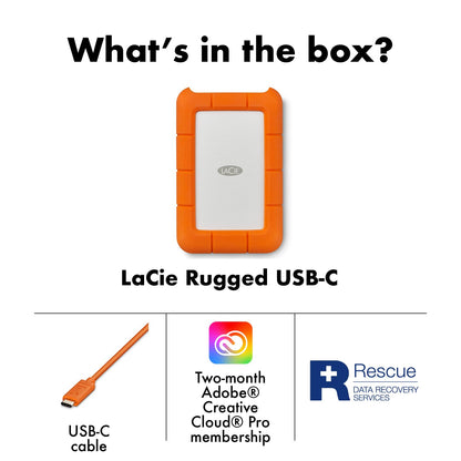 LACIE Rugged 5TB Portable External HDD - USB 3.0/2.0