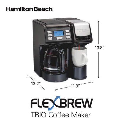 HAMILTON BEACH FlexBrew Trio Coffee Maker - K-Cup & Ground Compatible