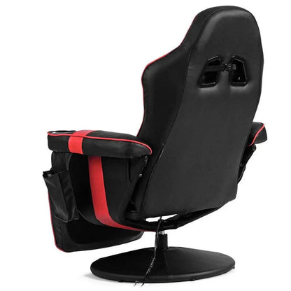 Pu Leather Massage Gaming Chair Ergonomic High Back Racing Style Gaming Recliner With Adjustable Backrest Amp Footrest Cup Holder Side Pouch - Comfortable And Ergonomic Design