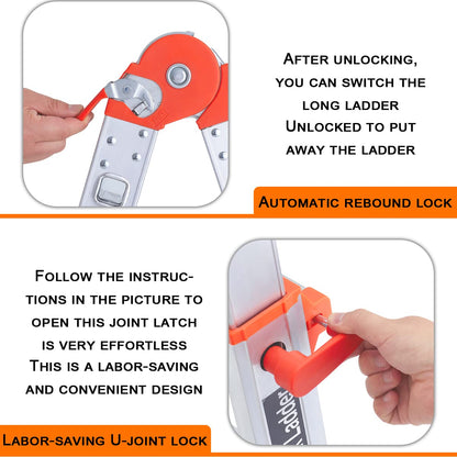 LANBITOU A Frame 4 Step Extension Ladder, 330 lbs Capacity