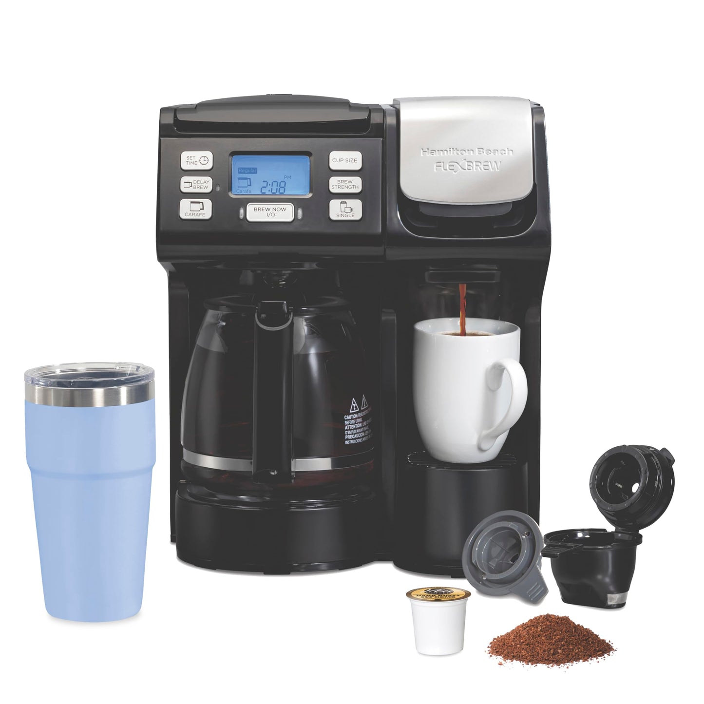 HAMILTON BEACH FlexBrew Trio Coffee Maker - K-Cup & Ground Compatible