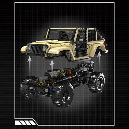 Technical Car Toys The Motorized Wrangler SUV Car Model Building Block Brick Kids Christmas Gift