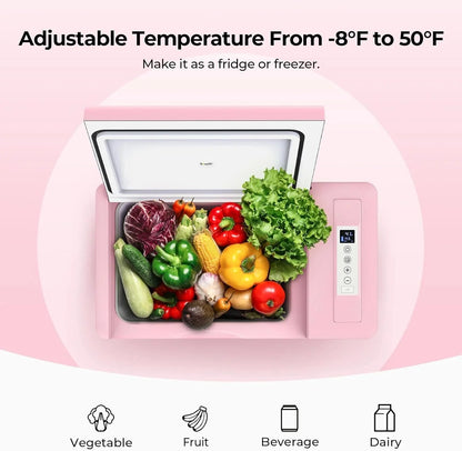 BougeRV 12 Volt Refrigerator 12V Car Fridge 23 Quart Portable Freezer Compressor Cooler 12/24V DC 110~240 Volt AC for Truck Van RV Camper SUV Travel Camping Road Trips Tailgating -7℉~50℉