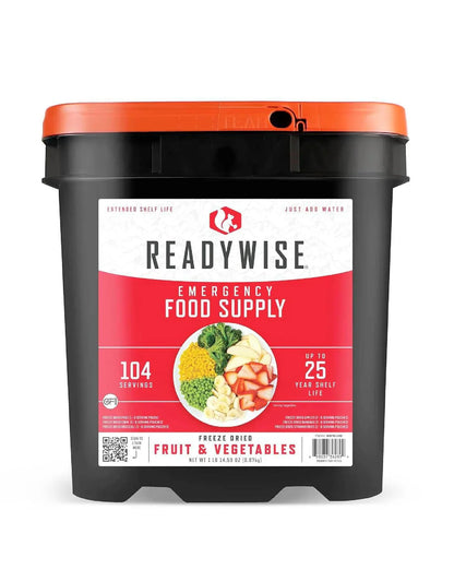 READYWISE - Chicken, Beef, Pork & Rice Emergency Food Supply Bucket, Premade, Freeze-Dried Survival Meals, 25-Year Shelf Life, Camping & Hiking Essentials, Long Term Meal & Food Supplies, 48 Meat & 40 Rice Servings