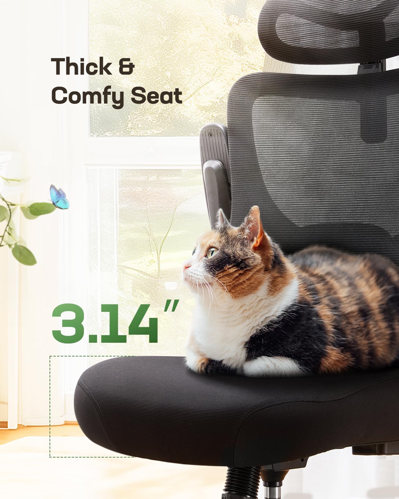 MARSAIL Ergonomic Office Chair with Adjustable Lumbar Support