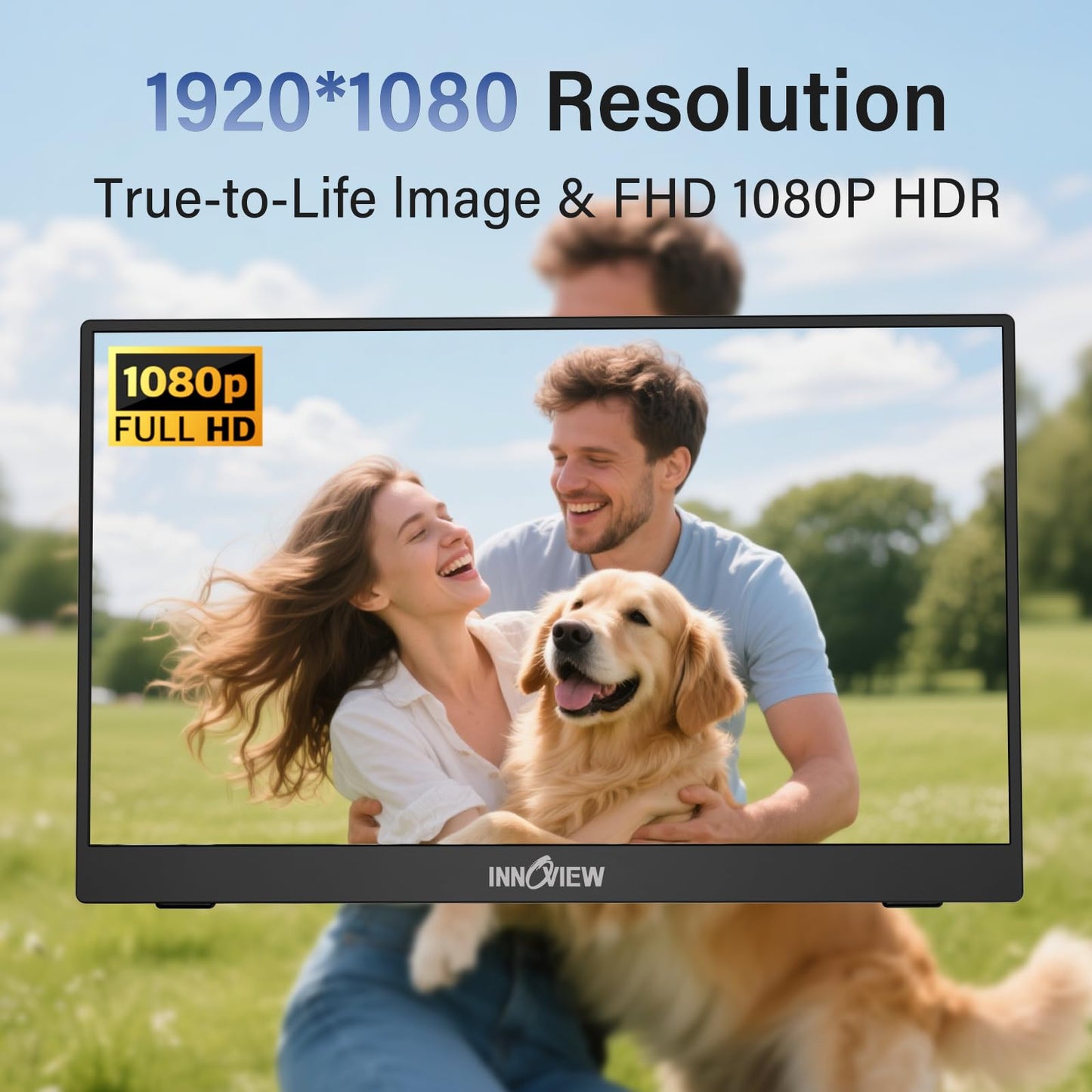 INNOVIEW Portable Monitor 15.6" FHD 1080P HDMI USB-C