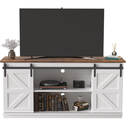 JUMMICO TV Stand for 65 Inch TV with Storage Cabinets