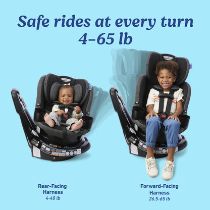 GRACO EasyTurn 360 Convertible Car Seat - 2 Modes, Slim Design