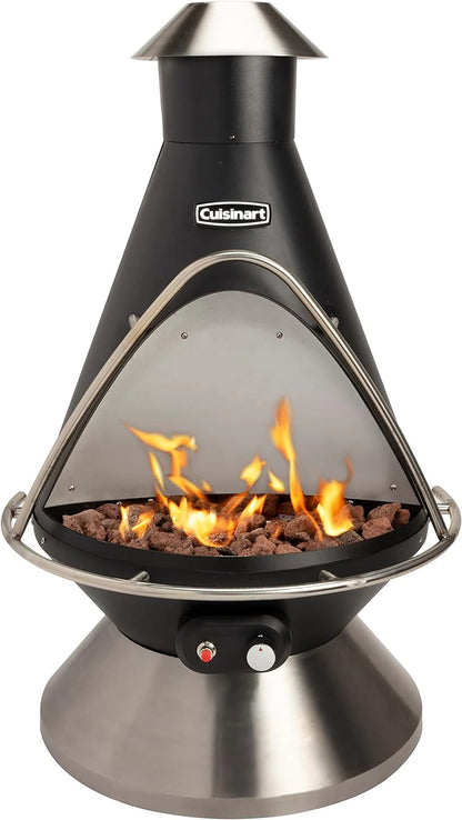 COH-600 Propane Fire Pit, Patio Heater with Tip-Over Safety Switch, 8 lbs. Lava Rocks Included, 31" x 31" x 48"