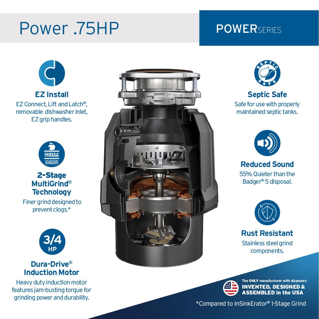 INSINKERATOR InSinkErator Power 0.75HP Continuous Feed Garbage Disposal