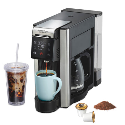 HAMILTON BEACH FlexBrew 5-in-1 Programmable Coffee Maker, Black