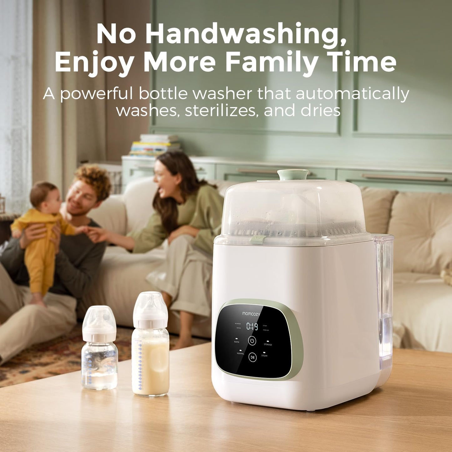 MOMCOZY KleanPal Pro Baby Bottle Washer & Sterilizer