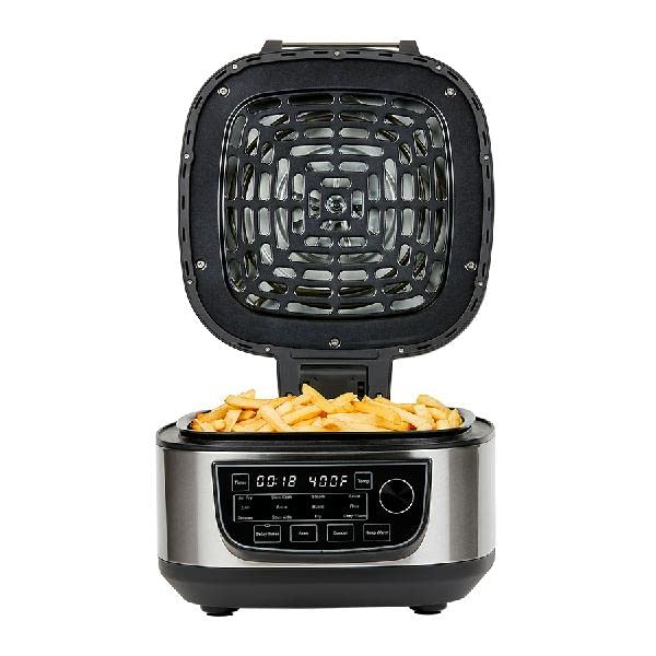PowerXL Grill Air Fryer Combo Plus 6 QT 12 in 1 Indoor Slow Cooker, Roast, Bake, 1550 Watts, Stainless Steel Finish : Home & Kitchen