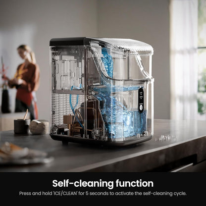 KISMILE Nugget Ice Maker Portable Countertop Machine - 35lbs/Day