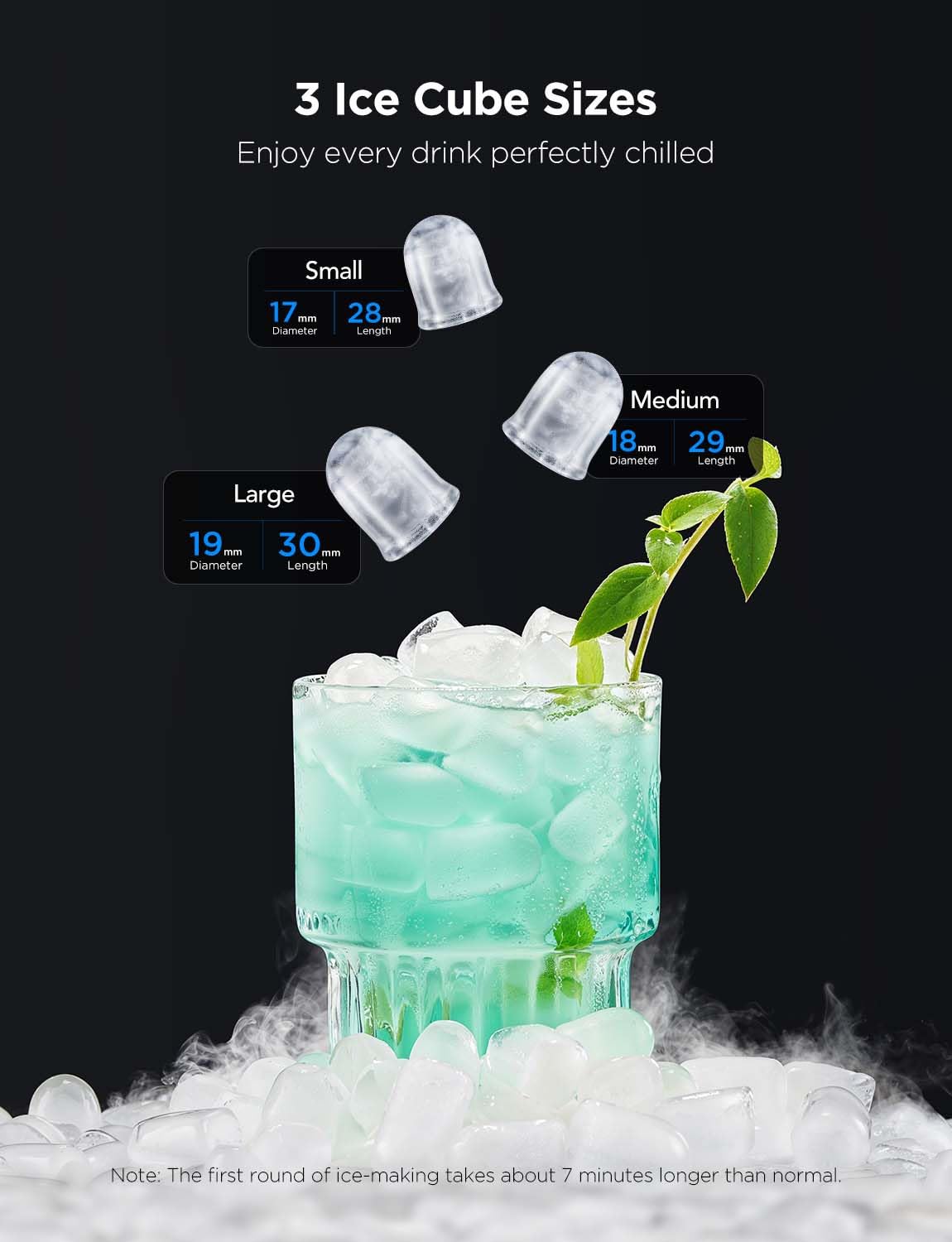 GOVEELIFE Smart Ice Maker Countertop - Portable Ice Machine