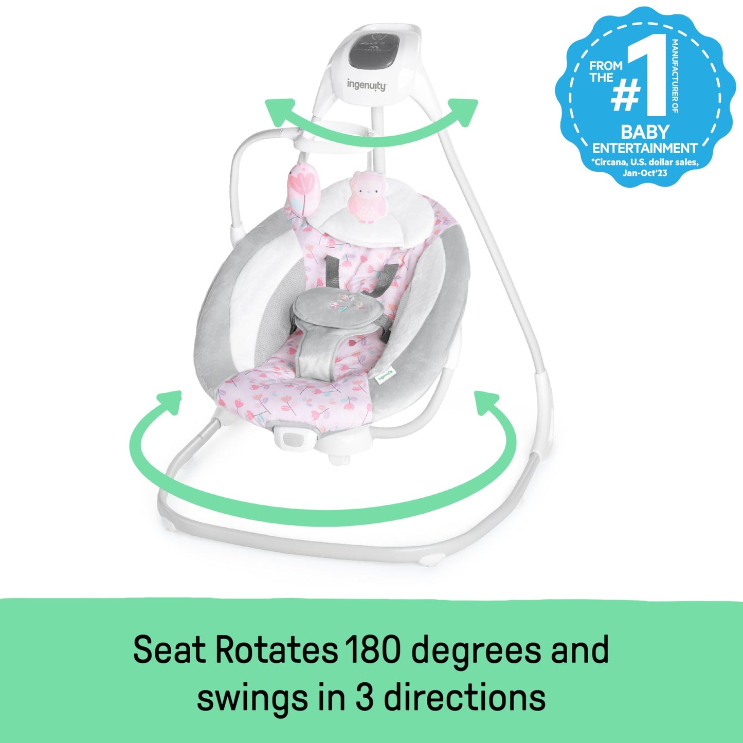 INGENUITY SimpleComfort 6-Speed Multi-Direction Baby Swing
