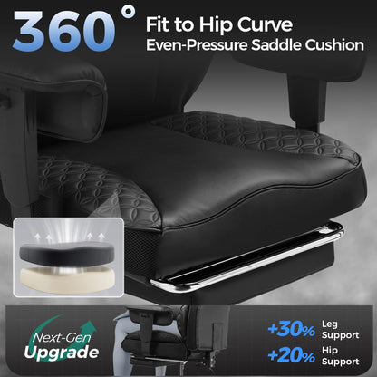 GTPLAYER Big and Tall Gaming Chair 400lbs with Ergonomic Support