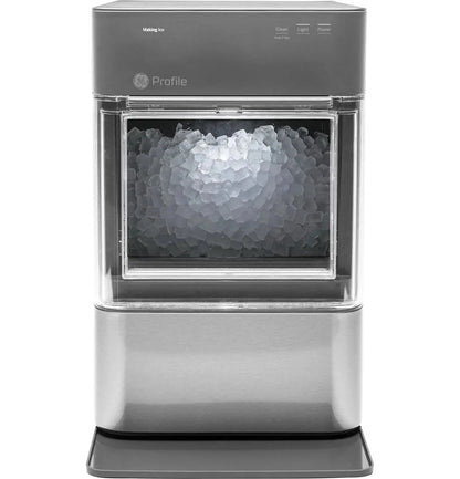 Countertop Nugget Ice Maker | Ice Machine with WiFi Connectivity | Smart Home Kitchen Essentials | Black Stainless