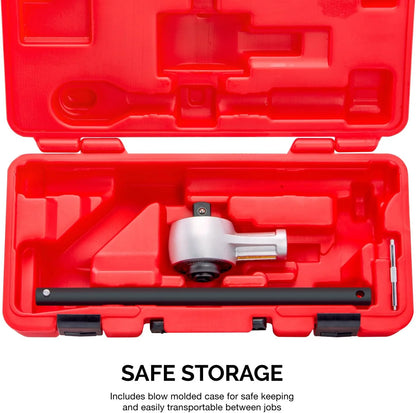 PRO 03715B 1/2" Drive Torque Wrench, 1100 Foot-Pound Heavy Duty Torque Multiplier Wrench, Cr-Mo and Chrome-Vanadium