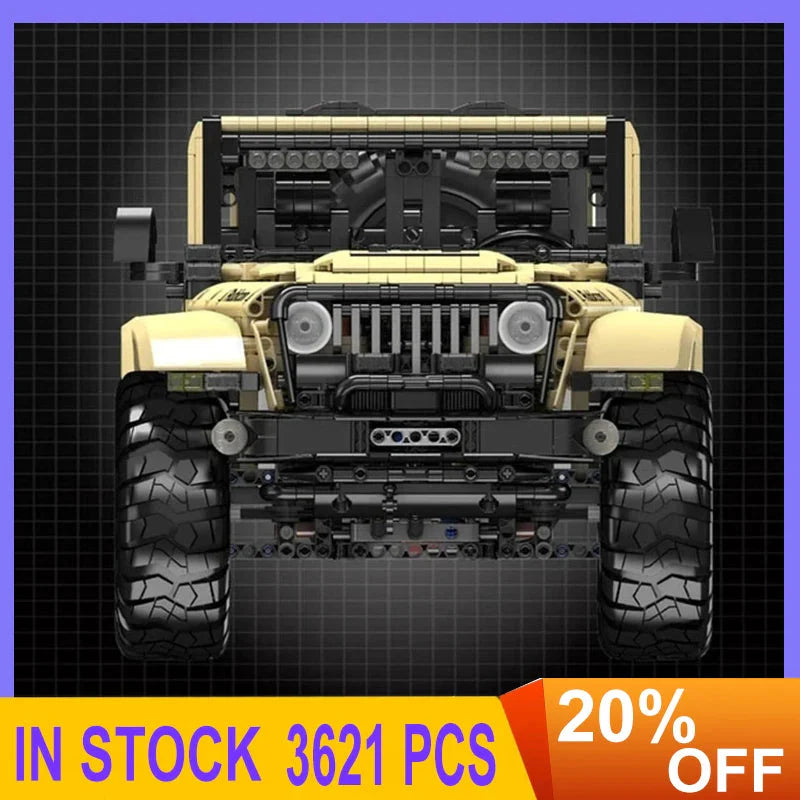 Technical Car Toys The Motorized Wrangler SUV Car Model Building Block Brick Kids Christmas Gift