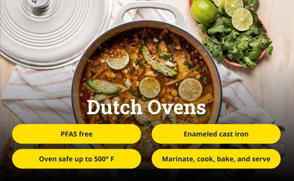 LODGE Essential Enamel Cast Iron Dutch Oven - 6 Quarts