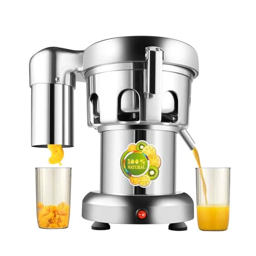 Commercial Juice Extractor, 370W 110V Electric Stainless Steel Juicer for Fruit Vegetable Heavy Duty Centrifugal Juicer Machine Juice & Residue Separated Low Noise: Home & Kitchen