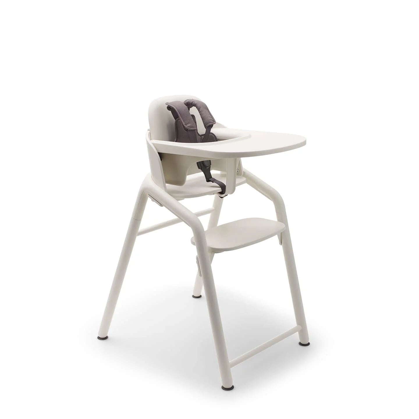 Wooden Baby High Chair, Adjustable in 1 Second, Easy to Clean, Safe and Ergonomic Highchair, Suitable from Birth in Combination with Newborn Set (Sold Separately), Black