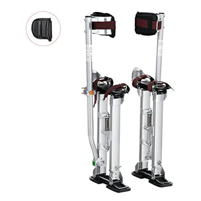 VEVOR Drywall Stilts, 18''-30'' Adjustable Aluminum Tool Stilts with Protective Knee Pads