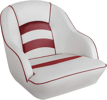 Bucket Pontoon Boat Seat (White/Blue)